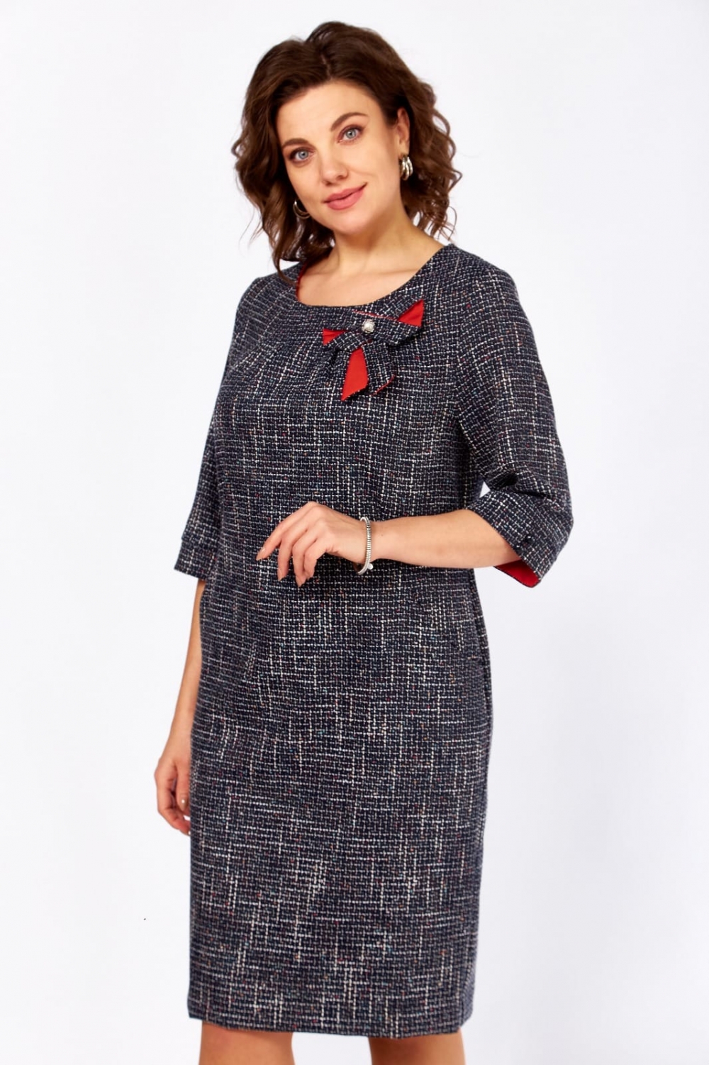 Платье 2063/серое Мода-Версаль